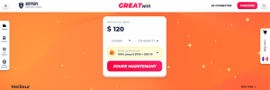 Greatwin casino page d'accueil