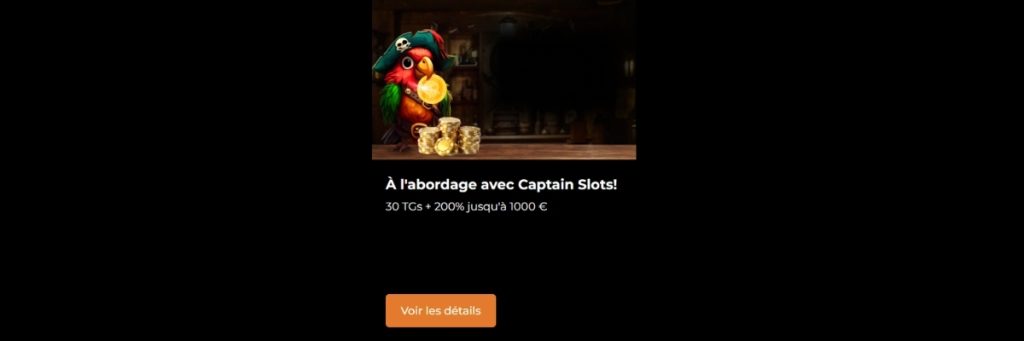 Captain Slots bonus