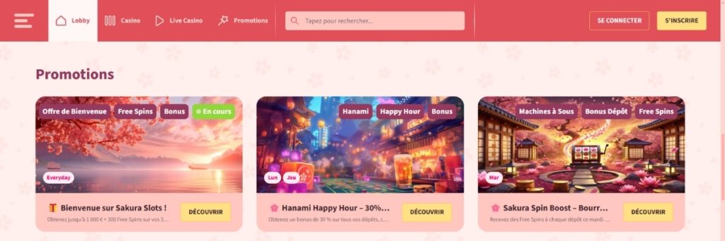 Sakura Slots Promotions