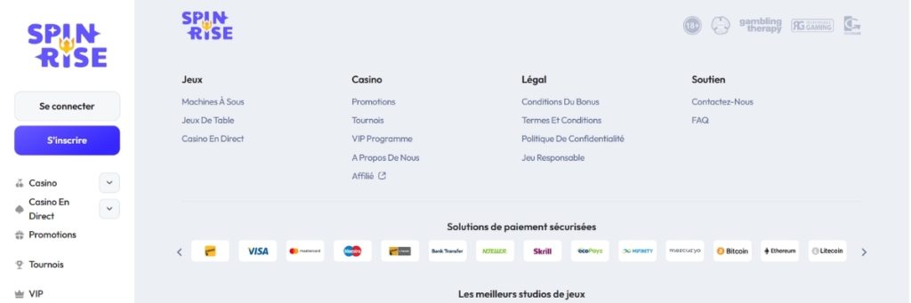 Spinrise casino informations
