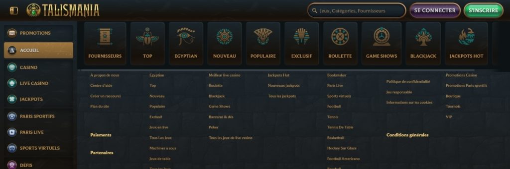 Talismania Casino Informations