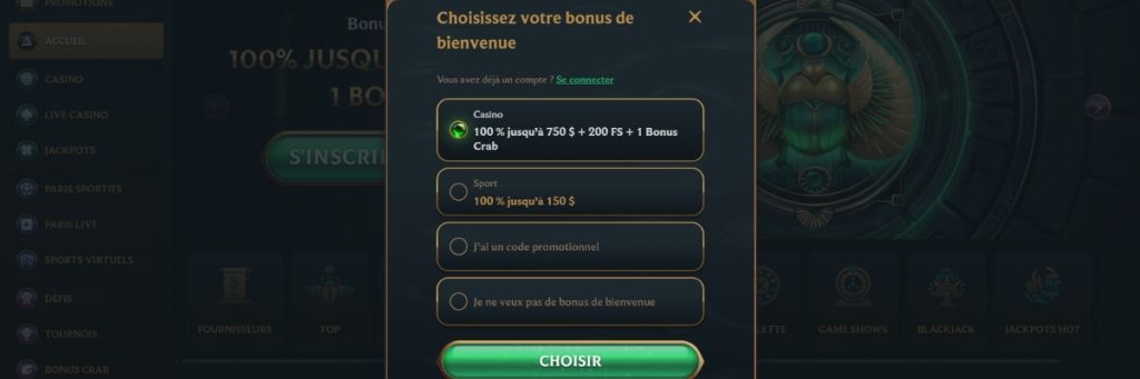 Talismania Casino Sinscrire