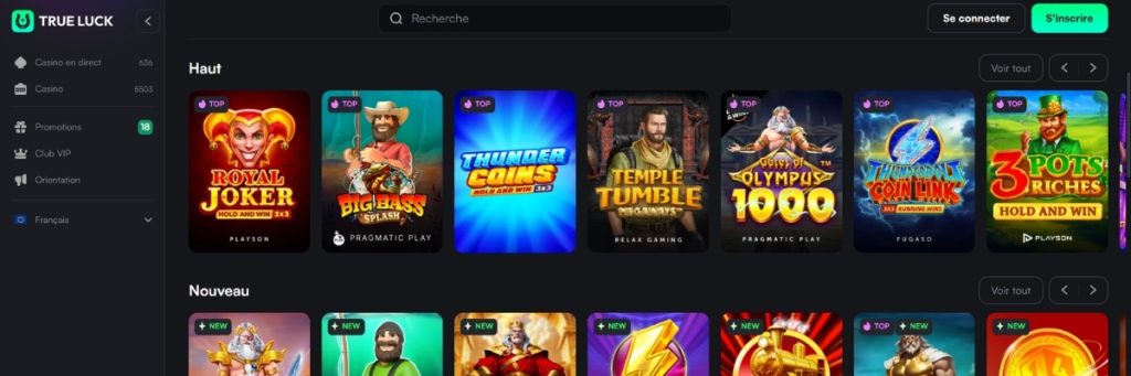 Trueluck Casino Jeux