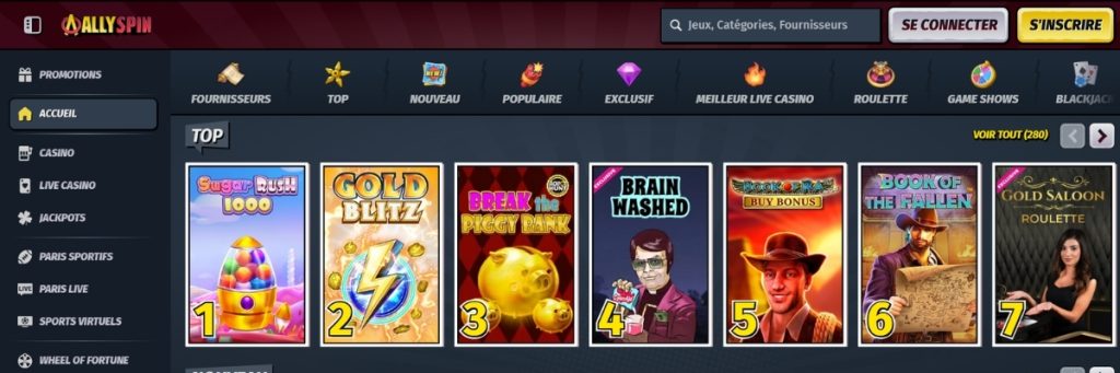 Allyspin Casino en Ligne