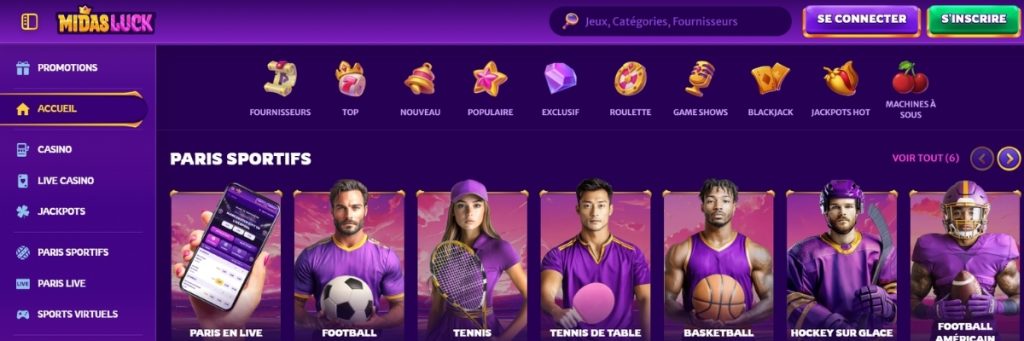 MidasLuck Casino en Ligne