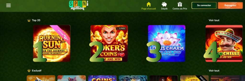 Spin Million Casino en Ligne