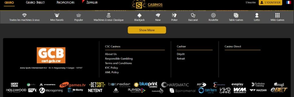 CSC casinos en ligne