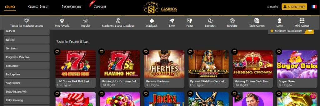 CSC casinos jeux