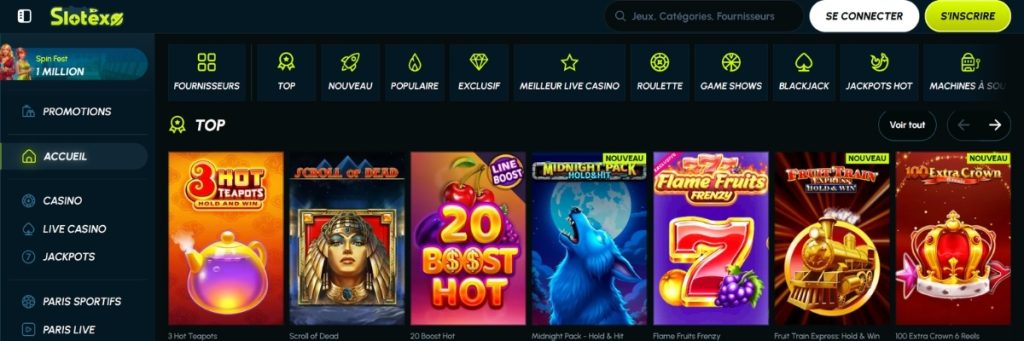 Slotexo Jeux