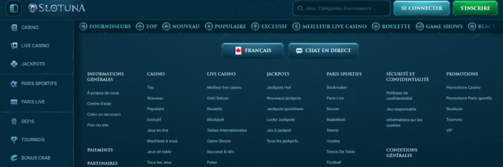 Slotuna Casino en Ligne