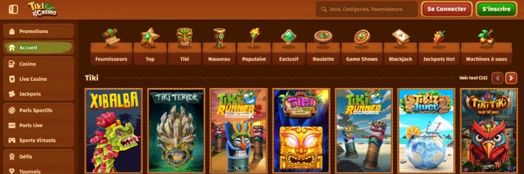 Tiki Casino Jeux